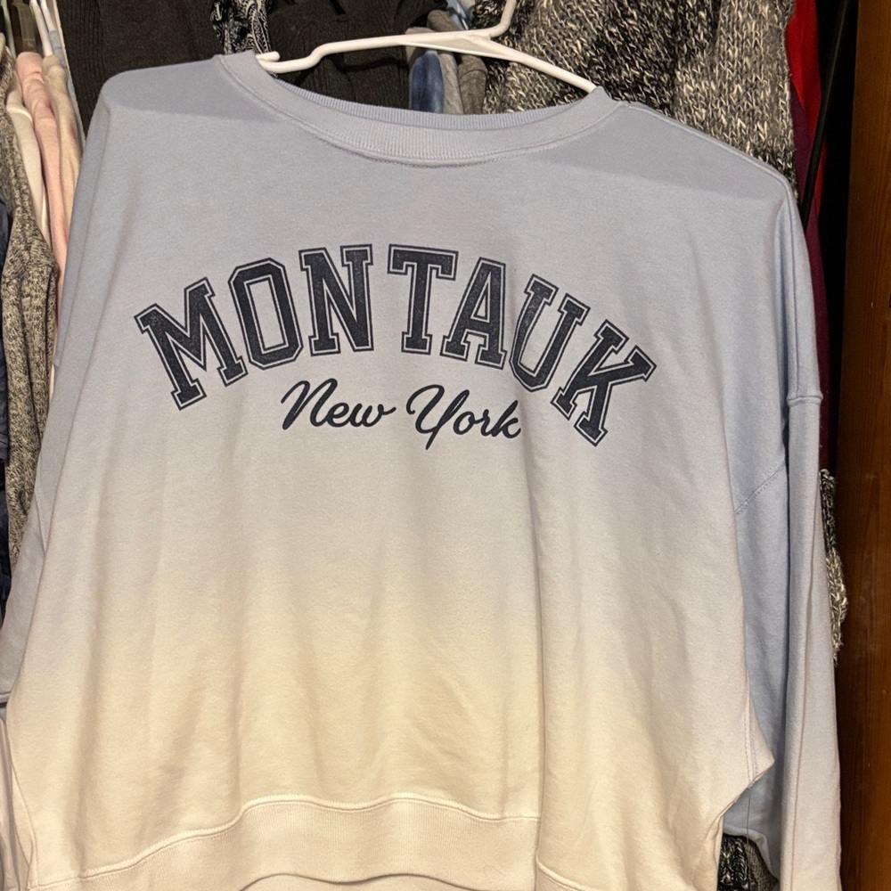 Hollister  Blue and white Montauk Sweatshirt